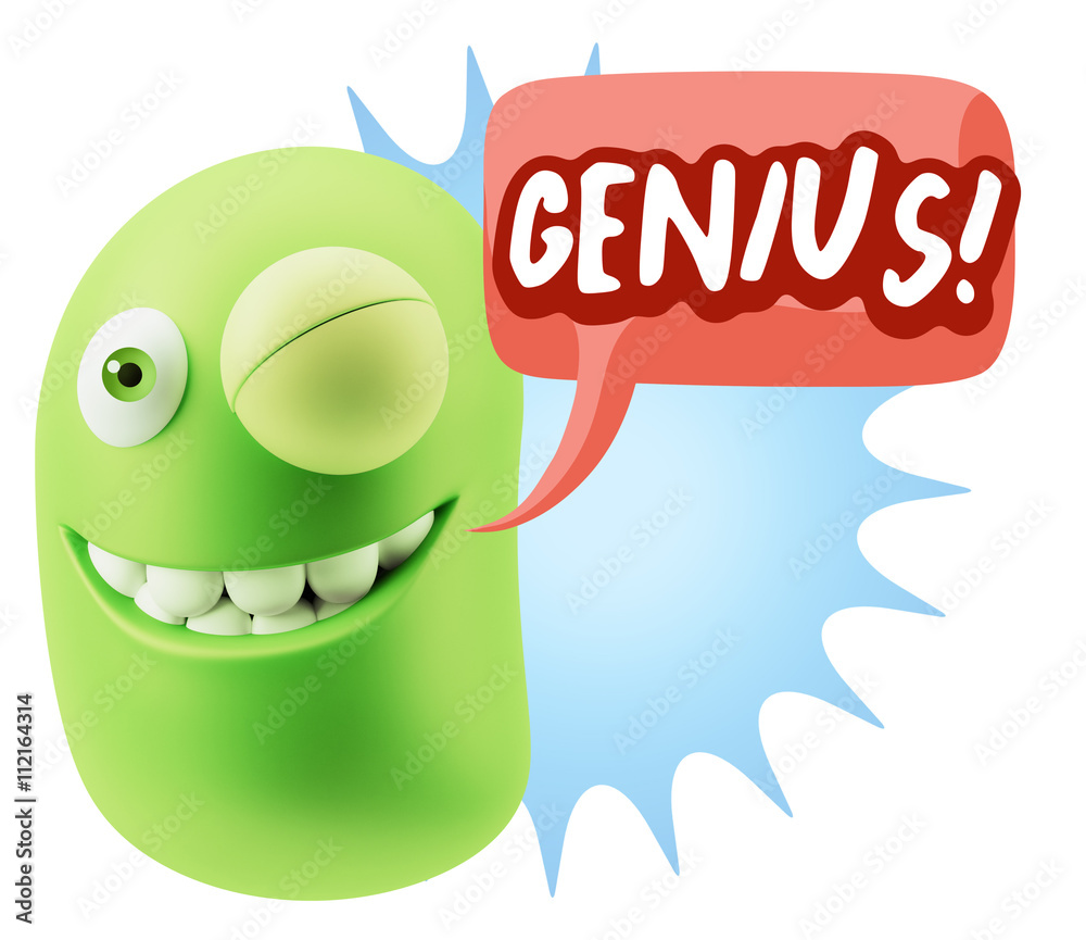 3d Illustration Laughing Character Emoji Expression saying Geniu 3d Illustration Laughing Character Emoji Expression saying Geniu