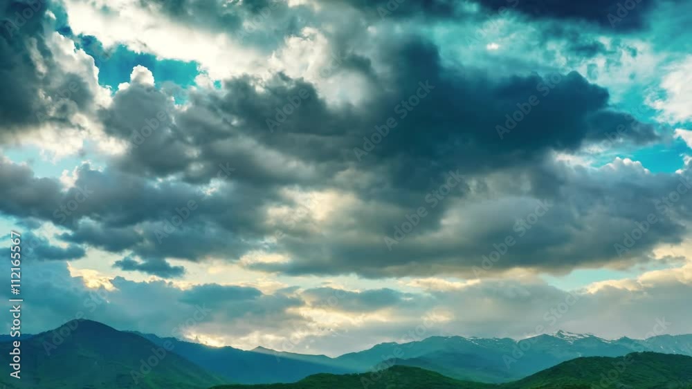 Beautiful countryside scenery clouds dramatic cloudy sky mountains peaks timelapse skyscrape cloudscape Beautiful countryside scenery clouds dramatic cloudy sky mountains peaks timelapse skyscrape cloudscape