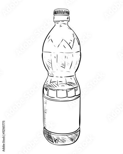 Vector sketch of plastic bottle