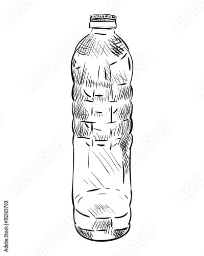 Vector sketch of plastic bottle