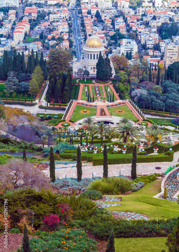 Aerial View of Haifa from Bahai Garden
