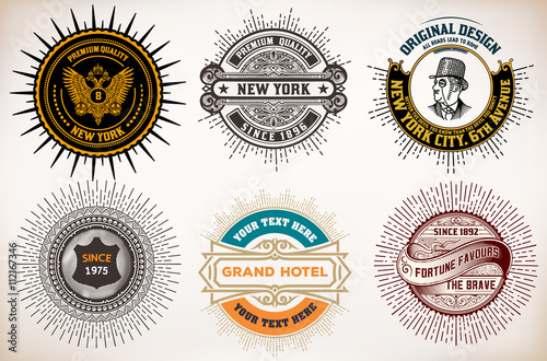 Vintage logo templates, Hotel, Restaurant, Business or Boutique