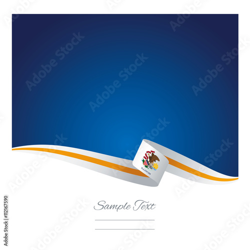 Abstract color background Illinois flag vector