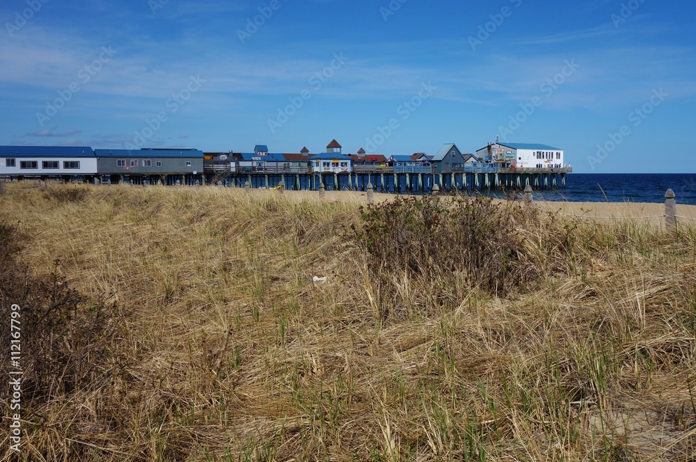 The seaside resort town of Old Orchard Beach in Maine The seaside resort town of Old Orchard Beach in Maine