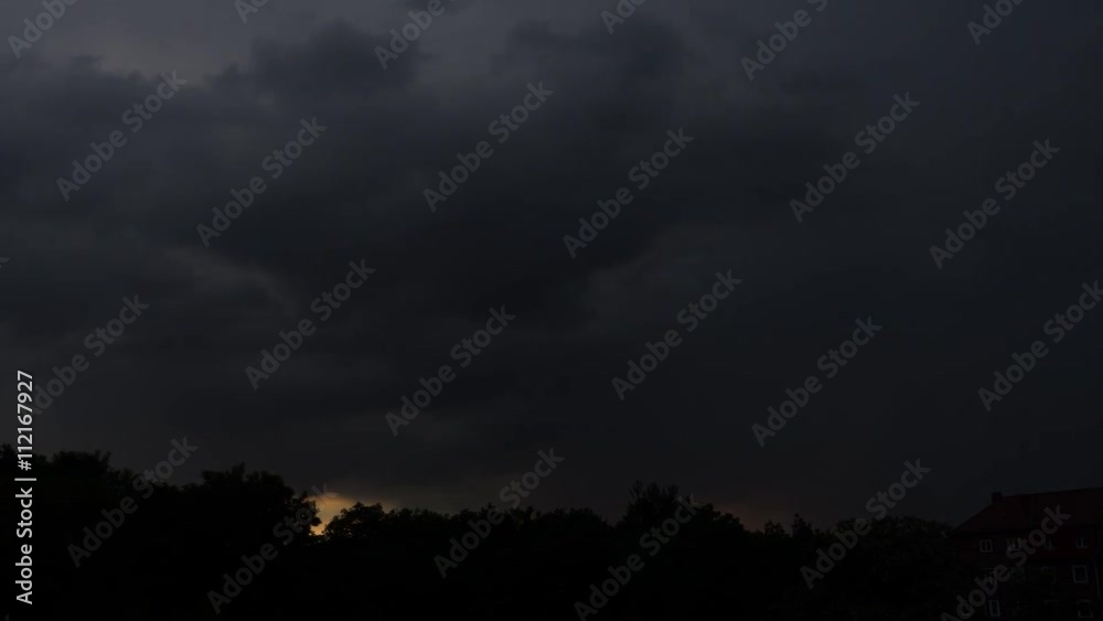 Time lapse of a thunderstorm in the summer Time lapse of a thunderstorm in the summer