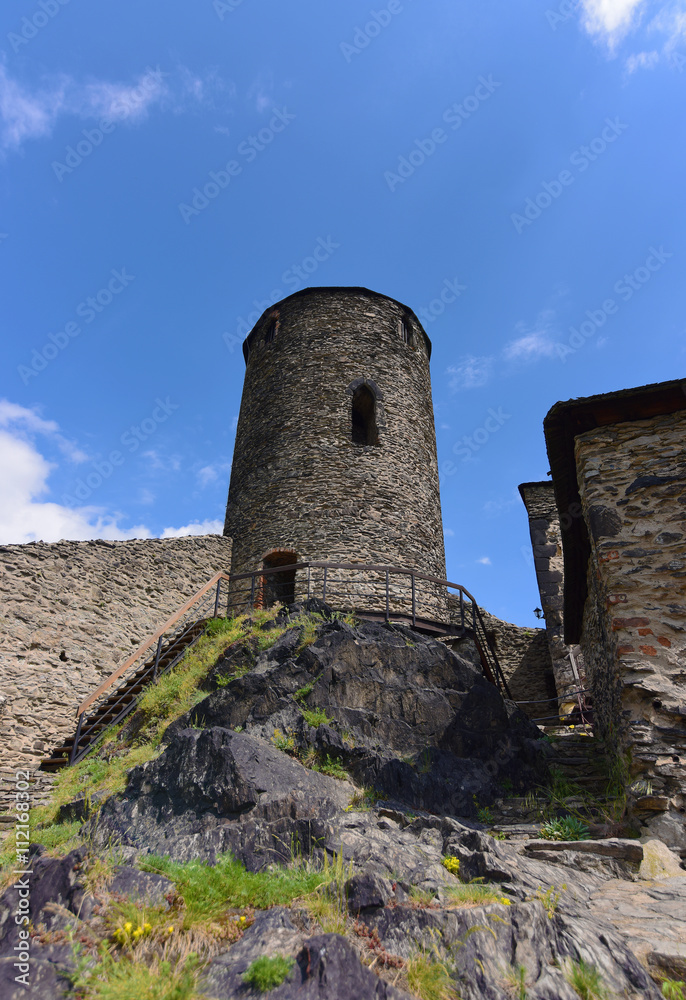 Castle Strekov in valley of river Labe