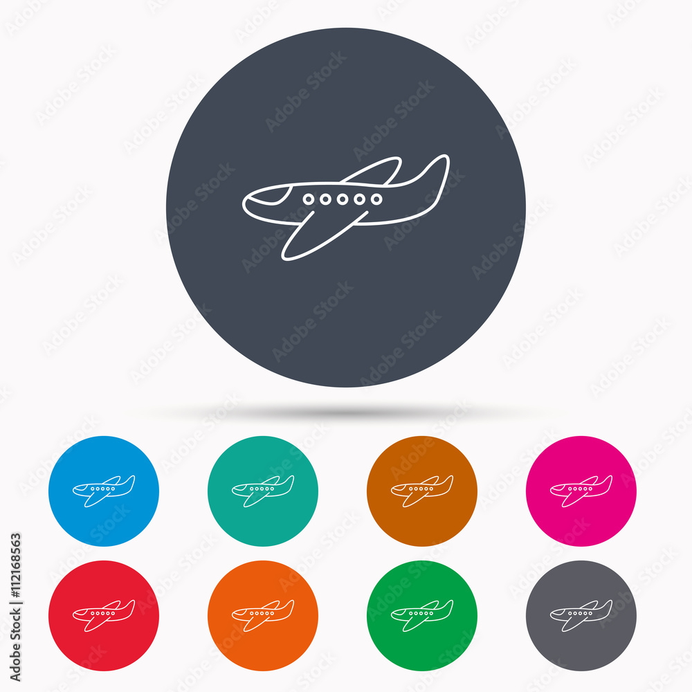 Airplane icon. Aircraft travel sign. Airplane icon. Aircraft travel sign.
