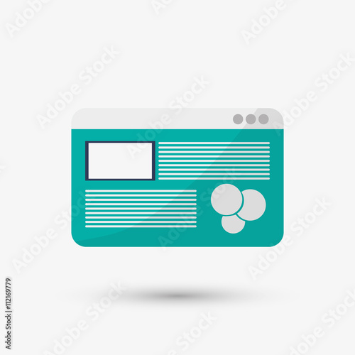 Communication design. Media icon. Flat illustration