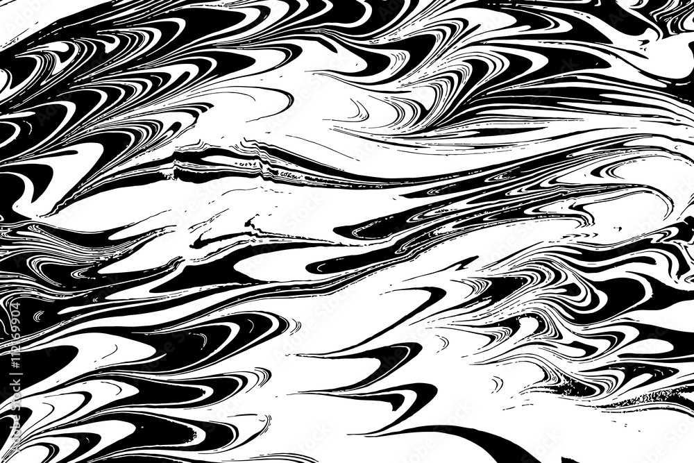 Fototapeta premium Marble wavy pattern. Abstract background illustration. Ebru, Turkish marbling art background. Suminagashi. Hand drawn marbling illustration technique. Watercolor stains, abstract background art.