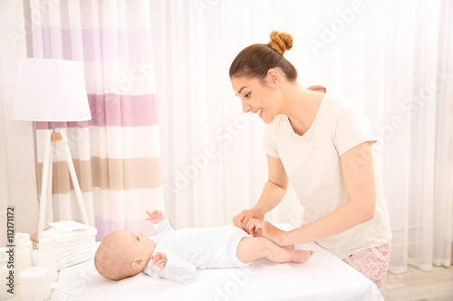 Mother and her little baby ...