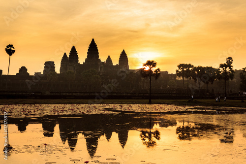  Angkor Wat Temple during sunrise  Cambodia