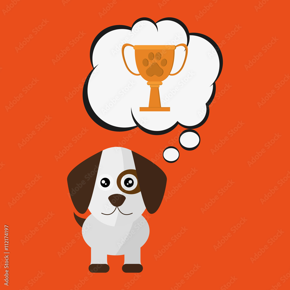 Fototapeta premium Dog pet cartoon. Animal design. vector illustration