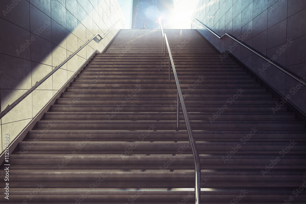 3D Rendering of city stairs 3D Rendering of city stairs