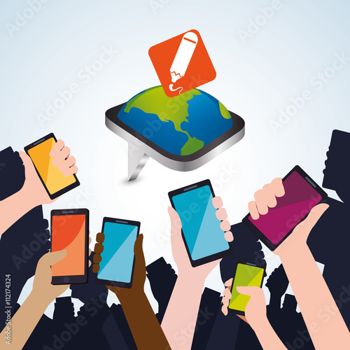 smartphone design. app concept. colorful illustration