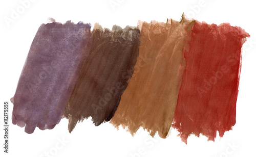 A fragment of the background in brown tones painted with watercolors photo