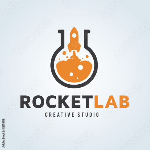 Rocket logo. lab logo.Start up logo template.creative logo design. Vector logo template.