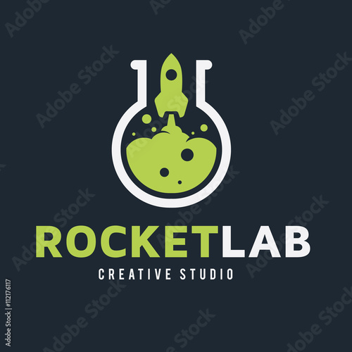Rocket logo. lab logo.Start up logo template.creative logo design. Vector logo template.