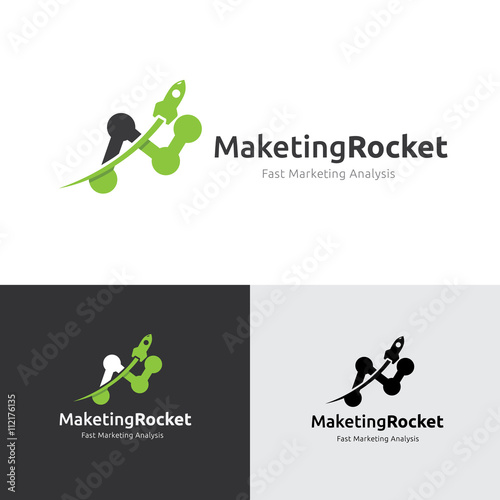 Rocket logo. marketing logo. Start up logo template.creative logo design. Vector logo template. 
