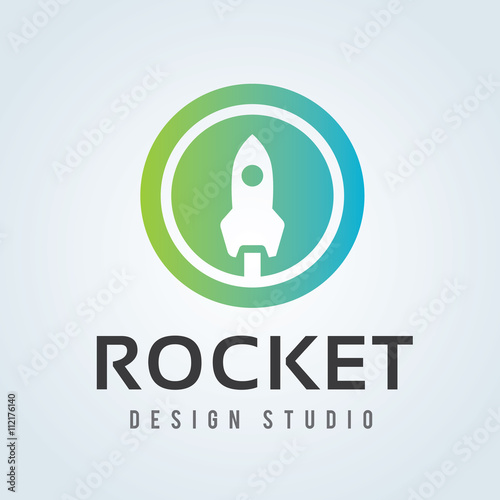 Rocket logo. Start up logo template.creative logo design. Vector logo template.