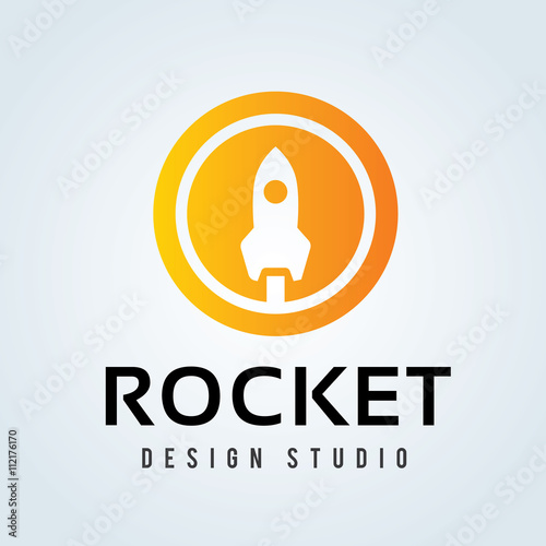 Rocket logo. Start up logo template.creative logo design. Vector logo template.