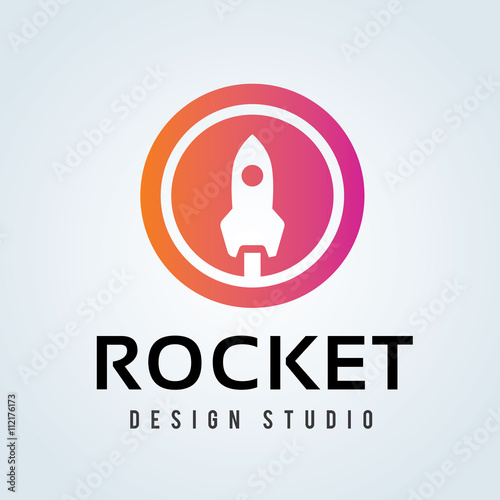 Rocket logo. Start up logo template.creative logo design. Vector logo template.