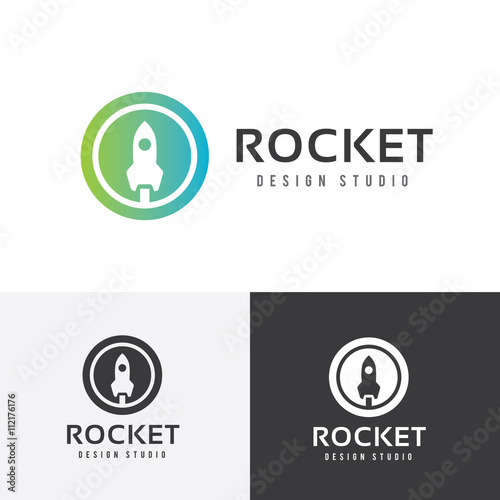 Rocket logo. Start up logo template.creative logo design. Vector logo template.