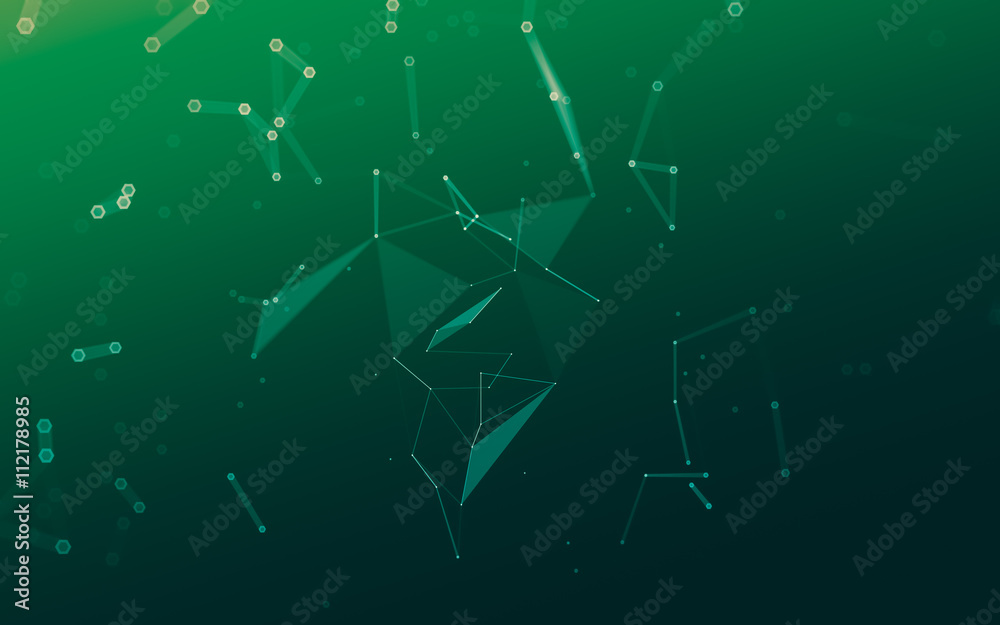 Abstract polygonal space low poly dark background, 3d rendering Abstract polygonal space low poly dark background, 3d rendering