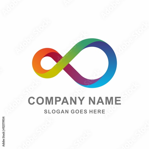 Colorful Infinity Circle Vector Logo Template