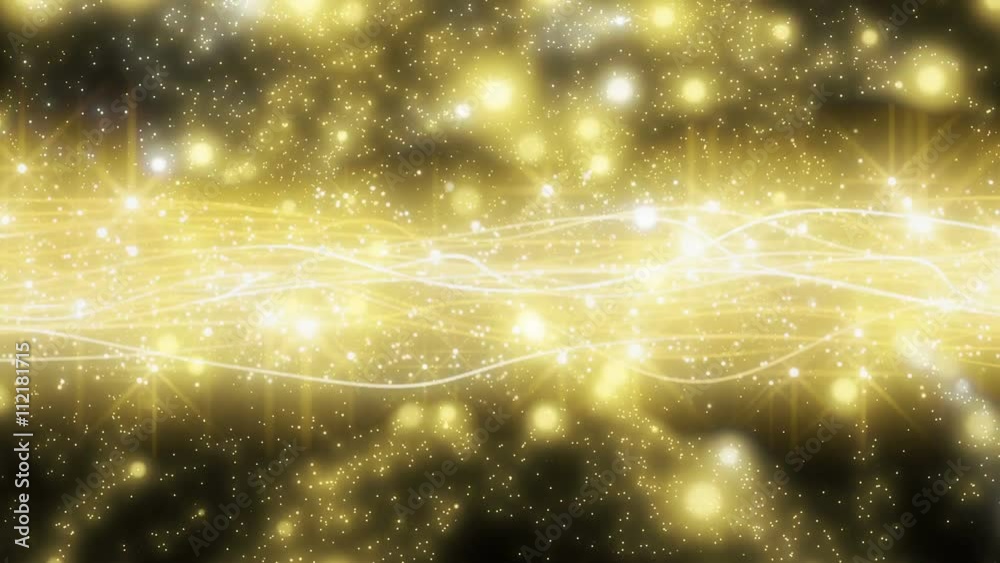 光の軌跡とパーティクルたくさん StockVideo Adobe Stock