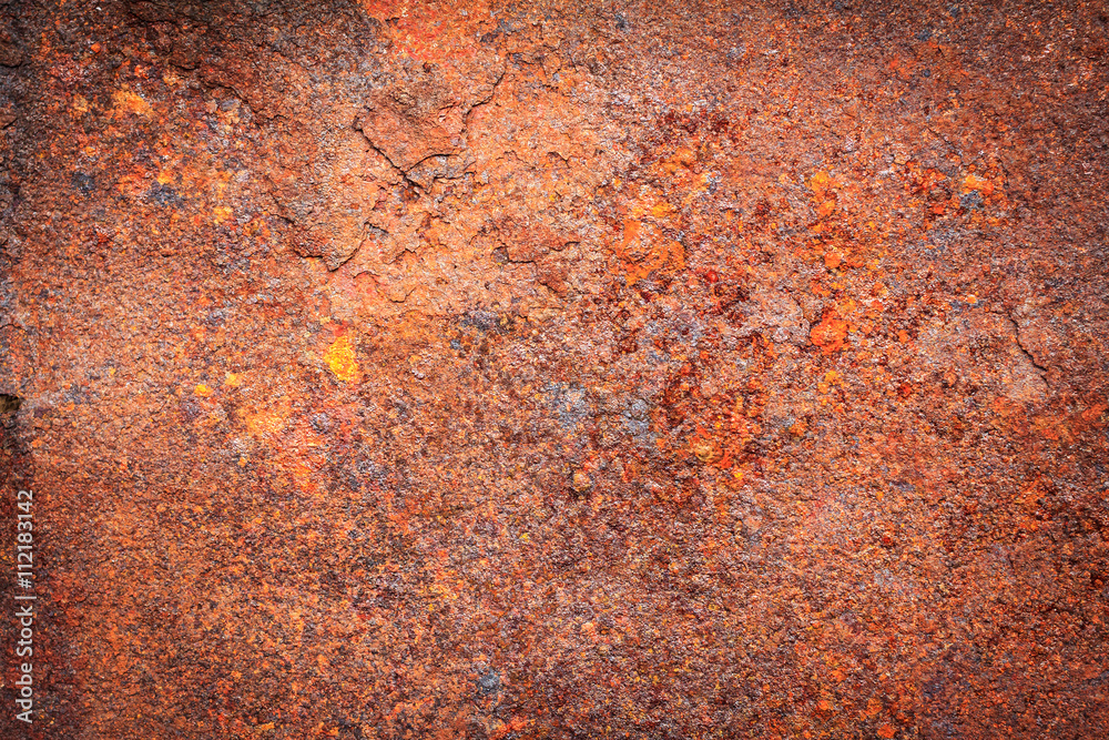 Abstract background texture of rusty dirty iron metal plate. Old rusty metal. Red rusted metal with copy space for text or image. Dark edged Abstract background texture of rusty dirty iron metal plate. Old rusty metal. Red rusted metal with copy space for text or image. Dark edged