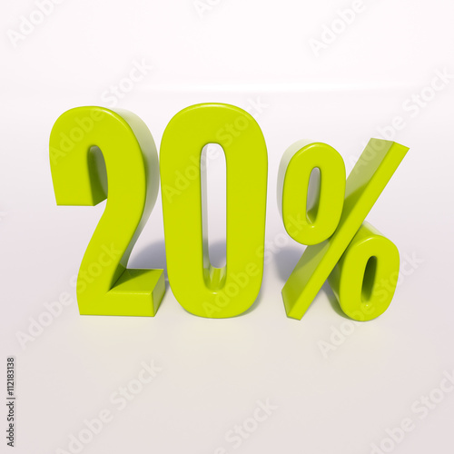 Percentage sign, 20 percent