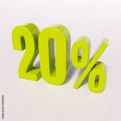 Percentage sign, 20 percent