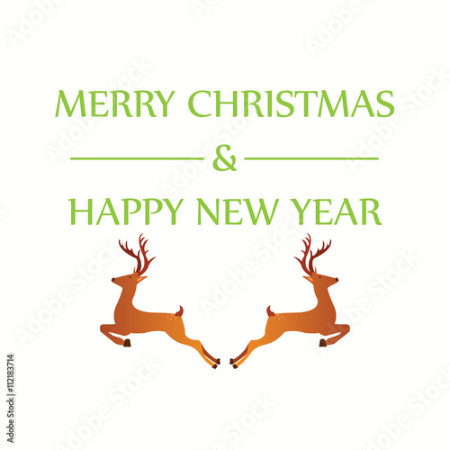 greeting christmas and new year card