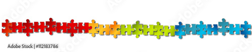 Puzzle Band Banner Reihe Regenbogen 