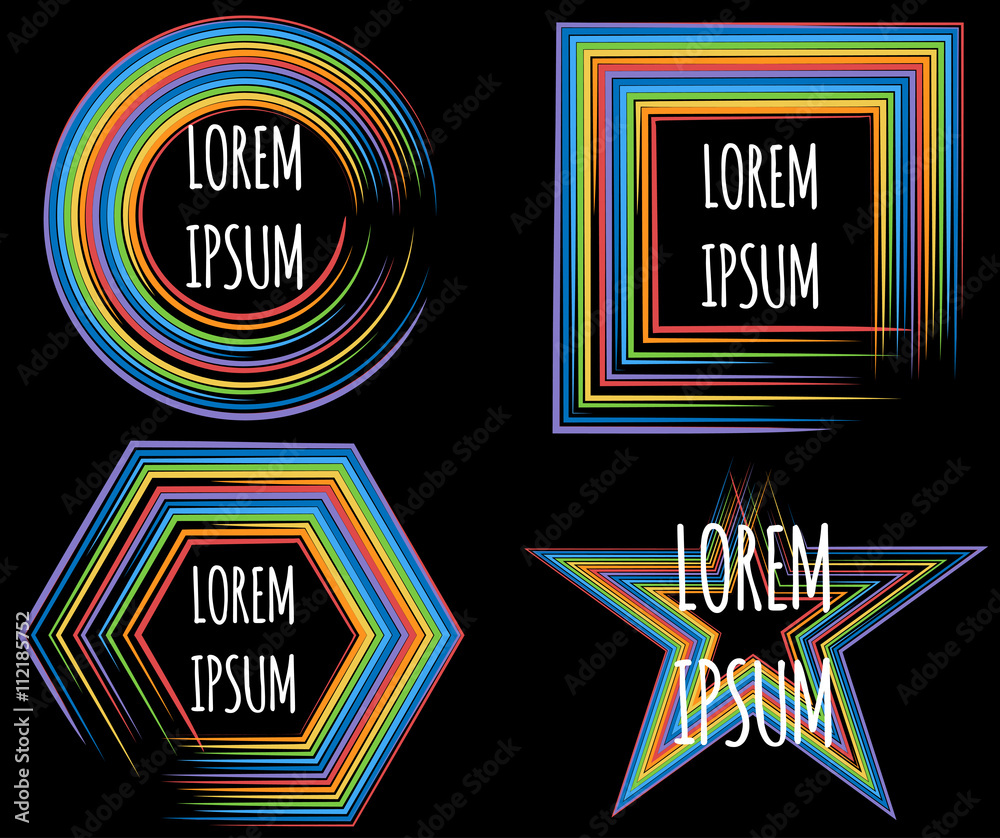 Vector rainbow logo Stock Vector | Adobe Stock