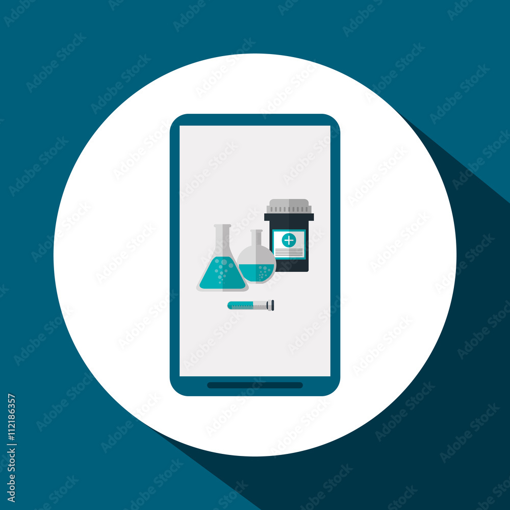 Medical care design. Health care icon. Isolated illustration , vector