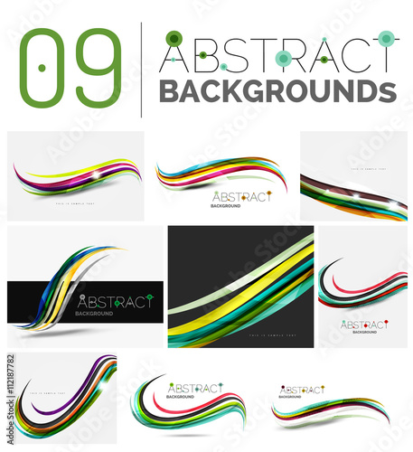 Set of abstract backgrounds