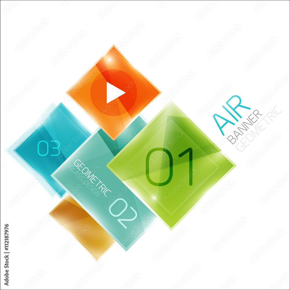 Business square geometric diagram Business square geometric diagram