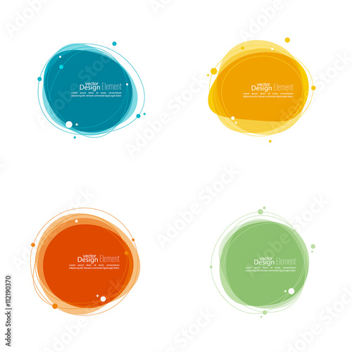 Abstract round banner