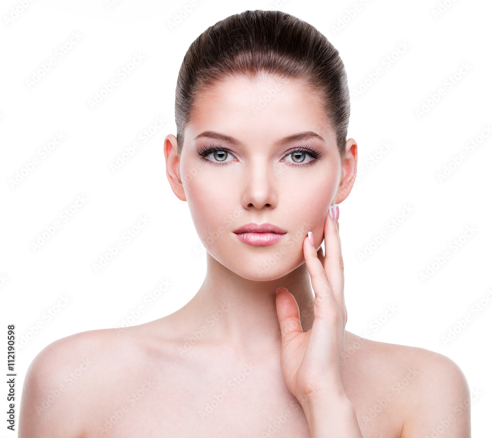 Beautiful young woman with fresh clean skin. Beautiful young woman with fresh clean skin.
