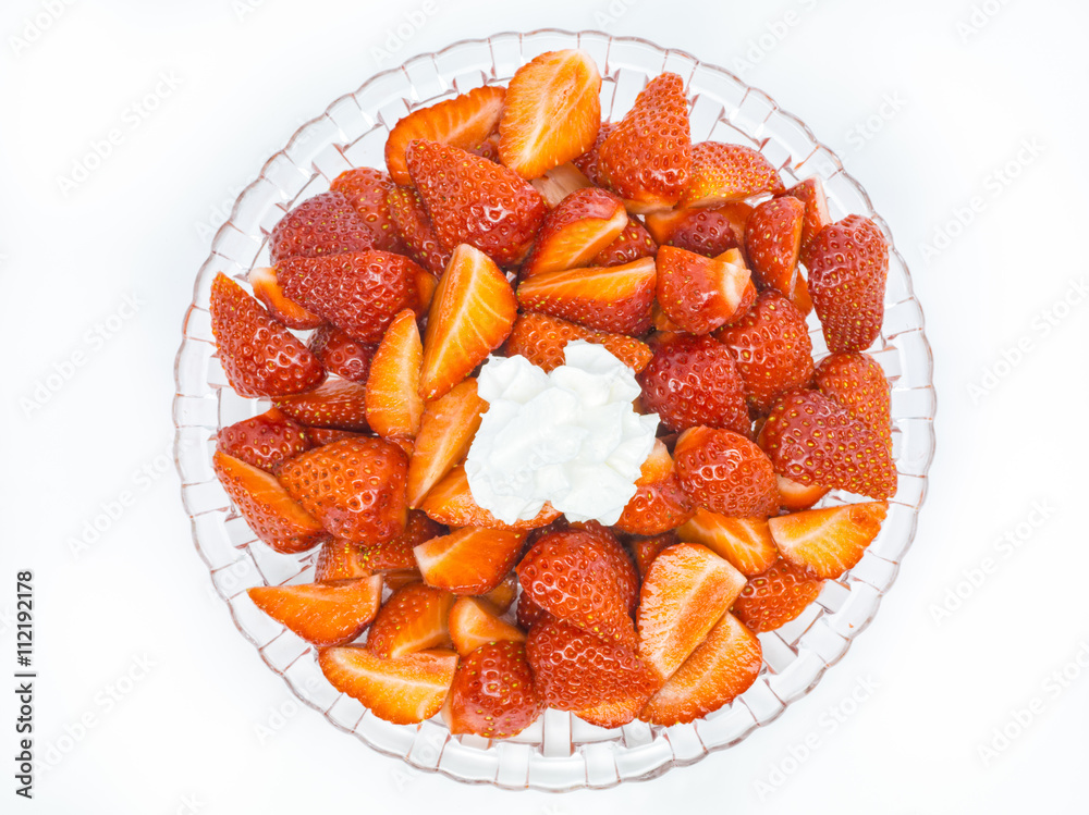 Strawberries with whipped cream Strawberries with whipped cream