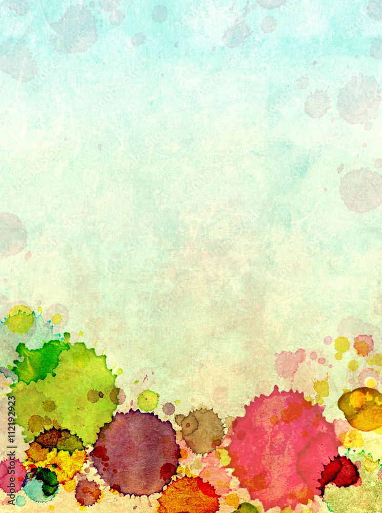 Texture old paper with stains of paint