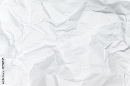 white crumpled paper texture and background