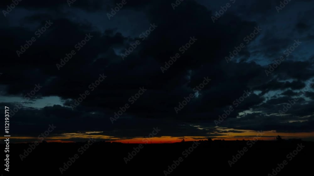 Beautiful sunset time-lapse above city panorama Beautiful sunset time-lapse above city panorama