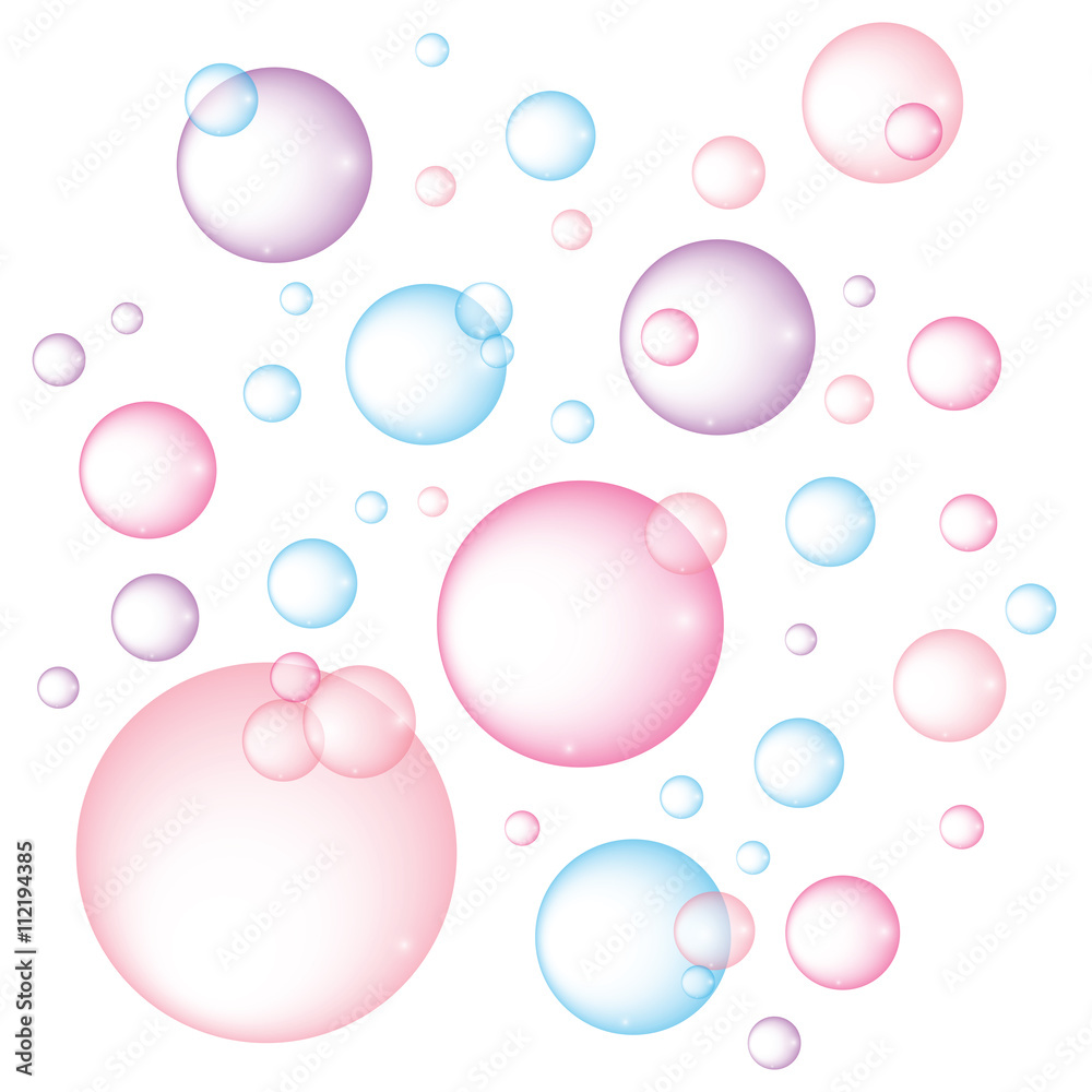 Colorful transparent bubbles Colorful transparent bubbles