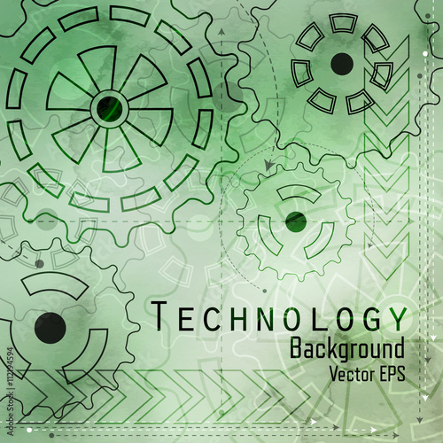 Retro technology background