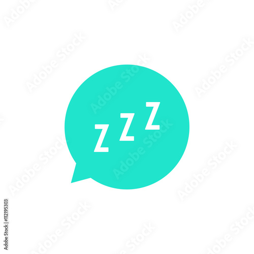 snoring sign in green speech bubble