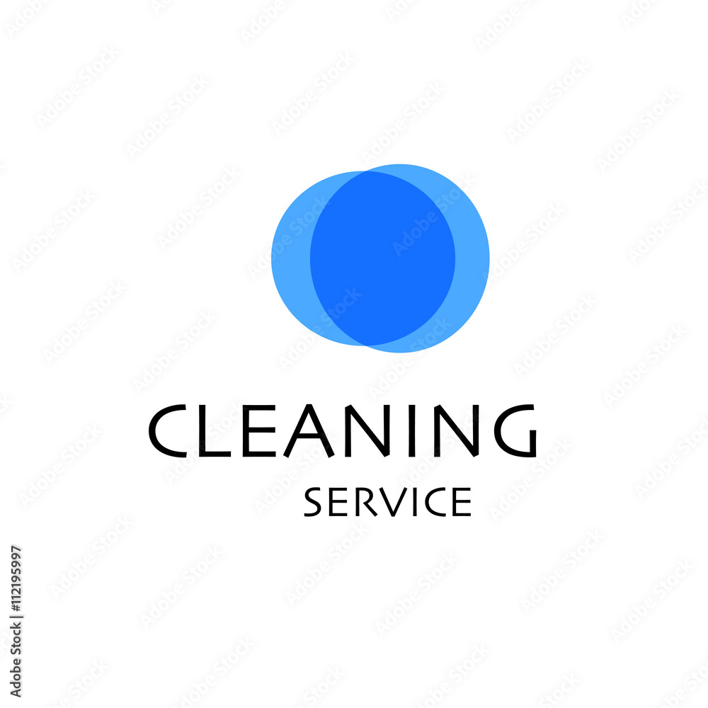 Vector logo for cleaning company. Flat cleaning service insignia. Simple cleaning logo icon isolated on white background. Vector logo for cleaning company. Flat cleaning service insignia. Simple cleaning logo icon isolated on white background.
