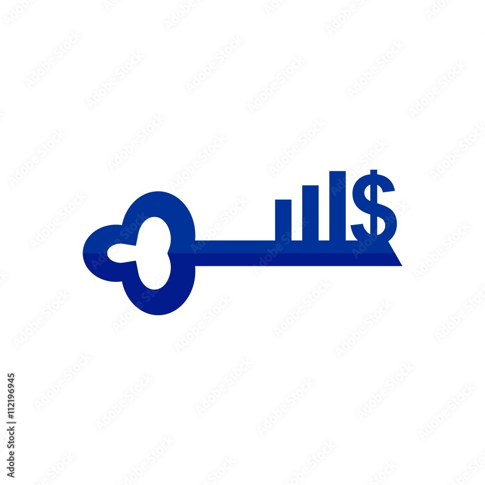 Business finance logo lock vector