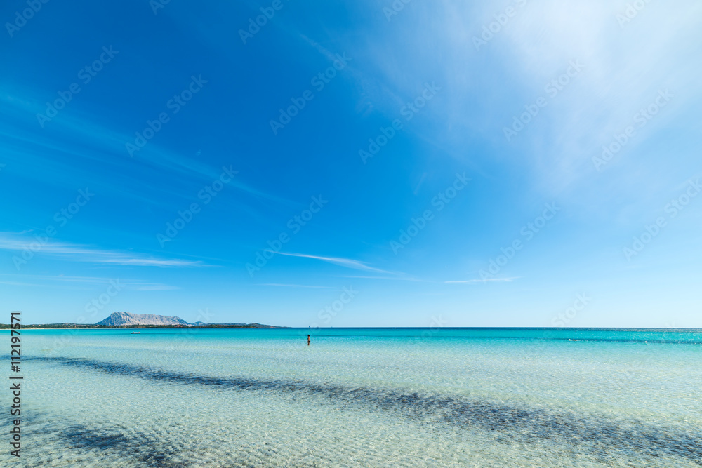 La Cinta beach with Tavolara island in the background